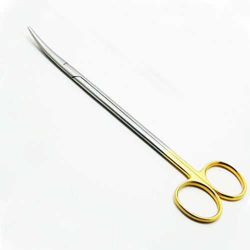 Ножиці за Метценбаумом, вертикально-зігнуті, тупокінцеві, 230 мм